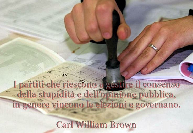 Aforismi sulle elezioni di C.W. Brown