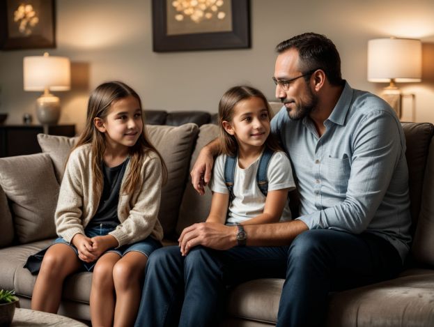 Papà con le sue figlie